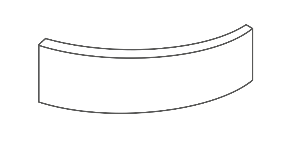 Curved plate