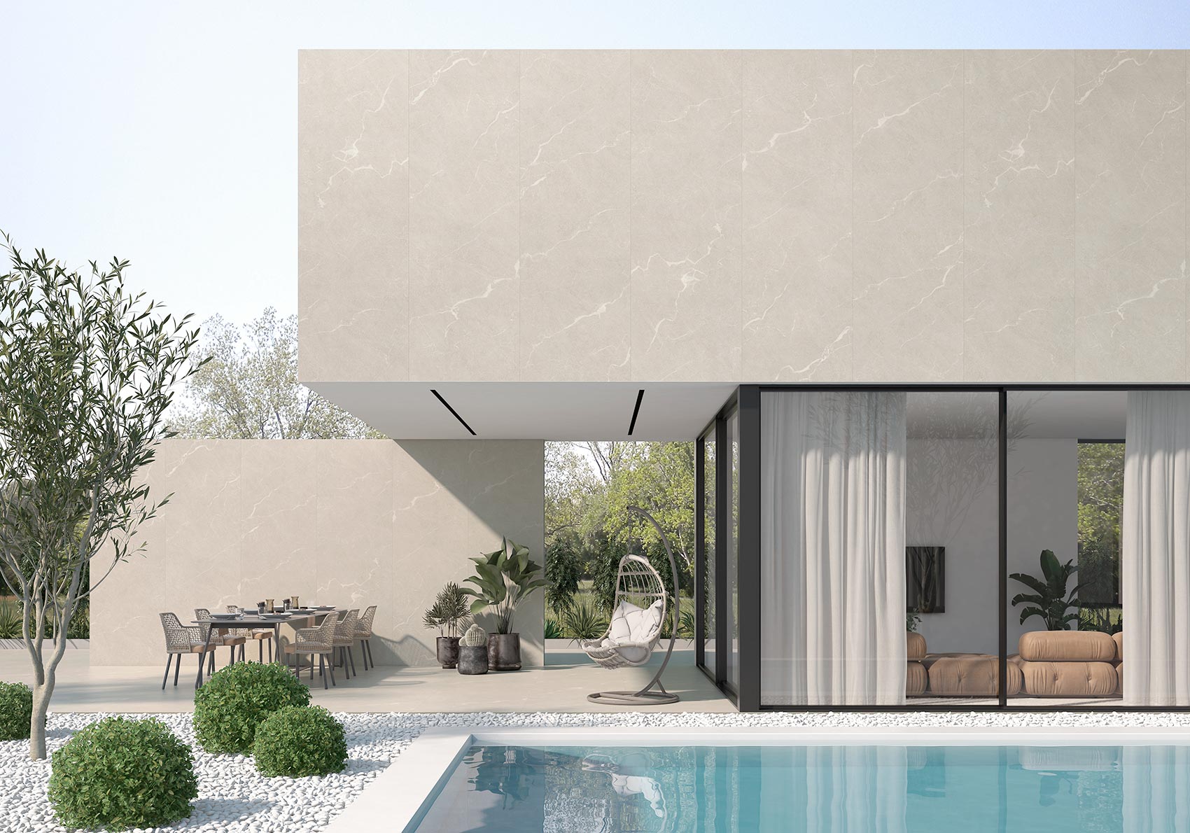 Gris Levante Bush Hammered